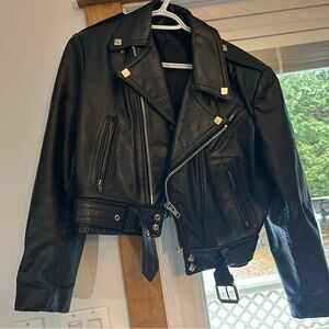 Vintage Revolution Black Genuine Leather Moto Jacket